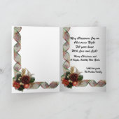 Christmas Kitten in a tea cup holiday card シーズンカード (内部)