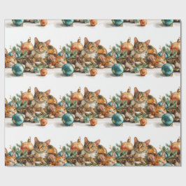 Christmas Kittens ラッピングペーパー