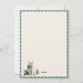 Christmas Kitty Cat with Pine Flat Holiday Card シーズンカード (裏面)
