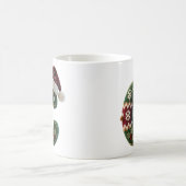 Christmas Knit Sweater Letter C Santa Hat コーヒーマグカップ (中央)