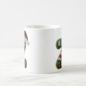 Christmas Knit Sweater Letter Z Santa Hat コーヒーマグカップ (中央)