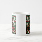 Christmas Knit Sweater Merry Christmas Santa Hat コーヒーマグカップ (中央)