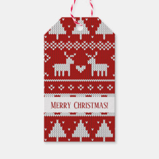 Christmas Knitted Deer Sweater Gift Tags ギフトタグ