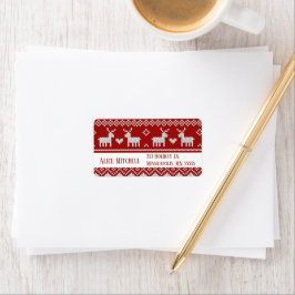 Christmas Knitted Sweater Return Address Labels ラベル