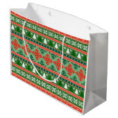 Christmas Knitting Pattern ラージペーパーバッグ (裏面アングル)