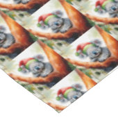 Christmas Koala Santa hat sitting in Gumtree テーブルクロス (アングル)