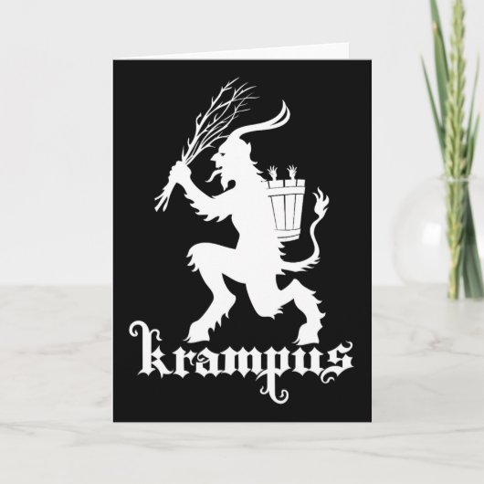 Christmas Krampus Scary Xmas Horror Occult Holiday カード (正面)