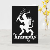 Christmas Krampus Scary Xmas Horror Occult Holiday カード (黄色い花)