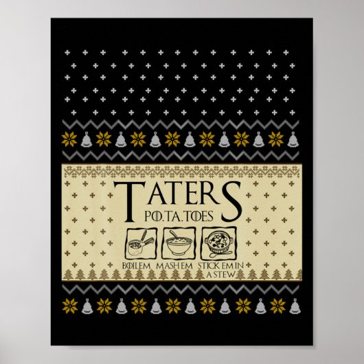 Christmas L O T R Taters Tatoes Boilem Mashem Ug  ポスター (正面)