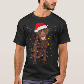 Christmas Labrador Retriever Dog Chocolate Lab Lov Tシャツ