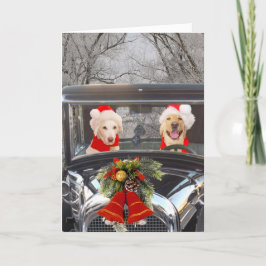 Christmas Labs in Car シーズンカード
