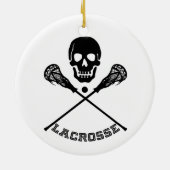 Christmas Lacrosse Sticks セラミックオーナメント (裏面)