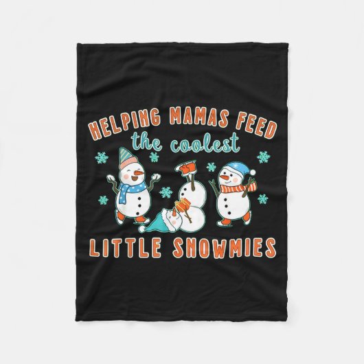 Christmas Lactation Consultant Lactation Nurse Lac フリースブランケット (正面)