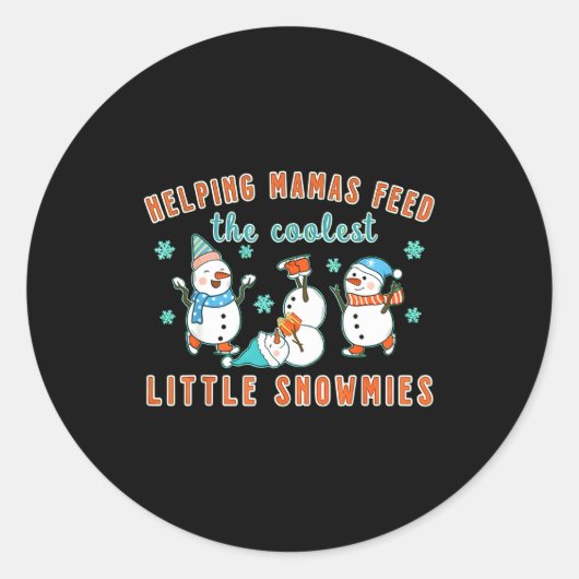 Christmas Lactation Consultant Lactation Nurse Lac ラウンドシール (正面)