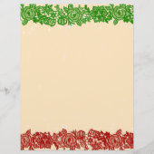 Christmas Lacy Garland Stationery レターヘッド (正面)