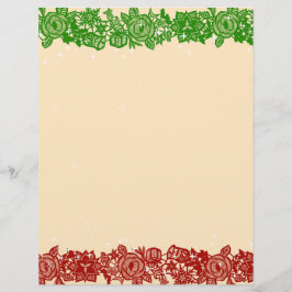Christmas Lacy Garland Stationery レターヘッド