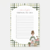 Christmas Lady with Cat Personalized To-Do ポストイット (正面)