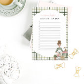 Christmas Lady with Cat Personalized To-Do ポストイット