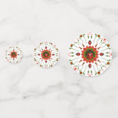 Christmas Ladybug Party Red White Green Table  コンフェッティ (裏面)