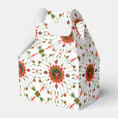 Christmas Ladybug Red White Green Party フェイバーボックス (正面サイド)
