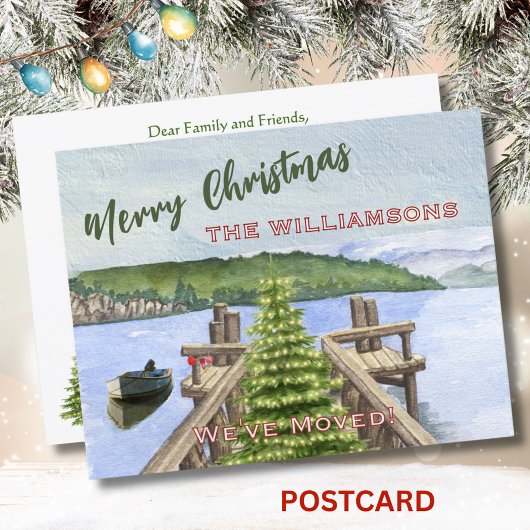 Christmas Lake Budget Holiday Move Announcement シーズンカード
