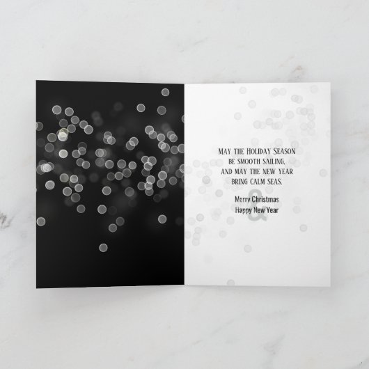 Christmas Lake Michigan Sunset カード (内部)