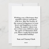 Christmas Lamb Flat Holiday Card シーズンカード (裏面)