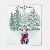 Christmas Lamb Ornament セラミックオーナメント (左)