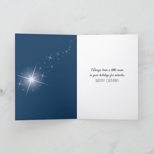 Christmas Lamb Watching Baby Jesus カード (内部)