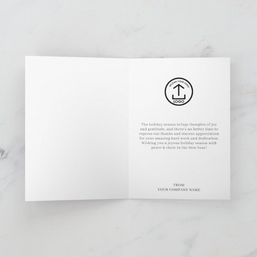 Christmas Lantern Clients Customer Employees シーズンカード (内部)