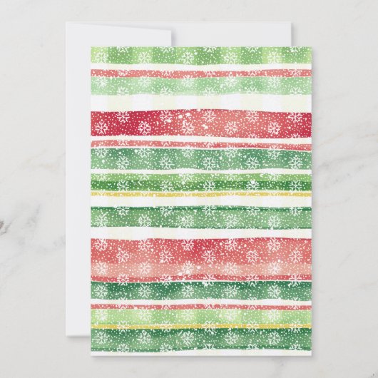 Christmas large red and green bow holiday party 招待状 (裏面)