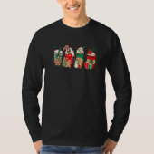 Christmas Latte Sweets Drinks Cup Winter Iced Coff Tシャツ (正面)