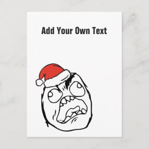 Christmas Le Me Memesのトロールの気違いのカスタムな編集可能 シーズンポストカード