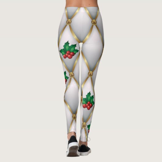 Christmas Leggings – Festive Holiday Pattern  レギンス (裏面)