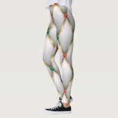 Christmas Leggings – Festive Holiday Pattern  レギンス (左)