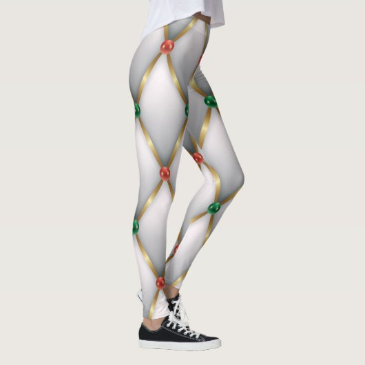 Christmas Leggings – Festive Holiday Pattern レギンス (右)