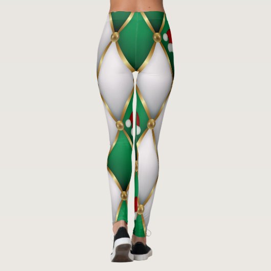 Christmas Leggings – Festive Holiday Pattern レギンス (裏面)