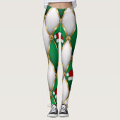 Christmas Leggings – Festive Holiday Pattern レギンス (正面)