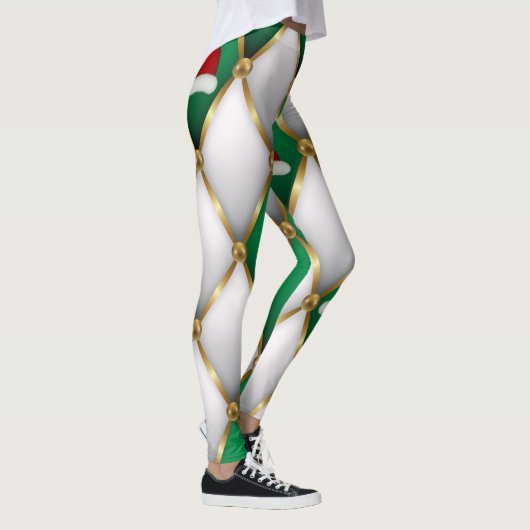 Christmas Leggings – Festive Holiday Pattern レギンス (右)