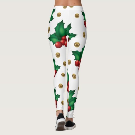Christmas Leggings – Festive Holiday Pattern  レギンス (裏面)