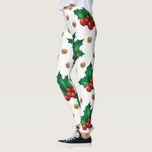 Christmas Leggings – Festive Holiday Pattern  レギンス (左)
