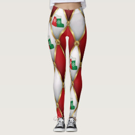 Christmas Leggings – Festive Holiday Pattern  レギンス