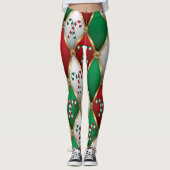 Christmas Leggings – Festive Holiday Pattern  レギンス (正面)