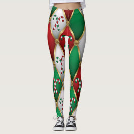 Christmas Leggings – Festive Holiday Pattern  レギンス