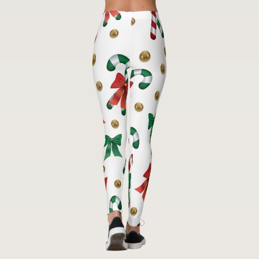 Christmas Leggings – Festive Holiday Pattern レギンス (裏面)