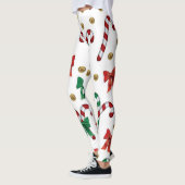 Christmas Leggings – Festive Holiday Pattern  レギンス (左)