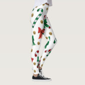 Christmas Leggings – Festive Holiday Pattern  レギンス (右)
