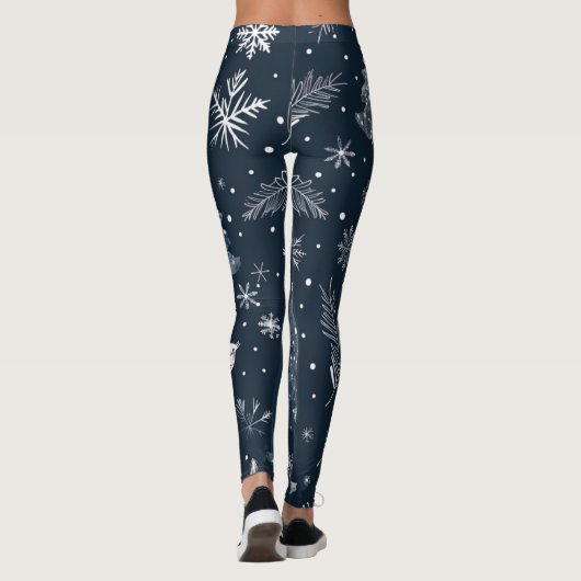 Christmas Leggings – Festive Holiday Pattern  レギンス (裏面)