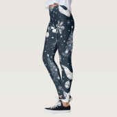 Christmas Leggings – Festive Holiday Pattern  レギンス (左)