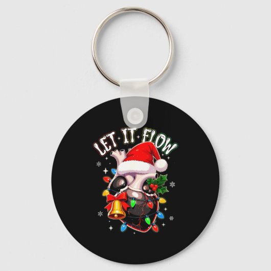 Christmas Let I T Flow Anatomy Heart Cardiac Nurse キーホルダー (正面)